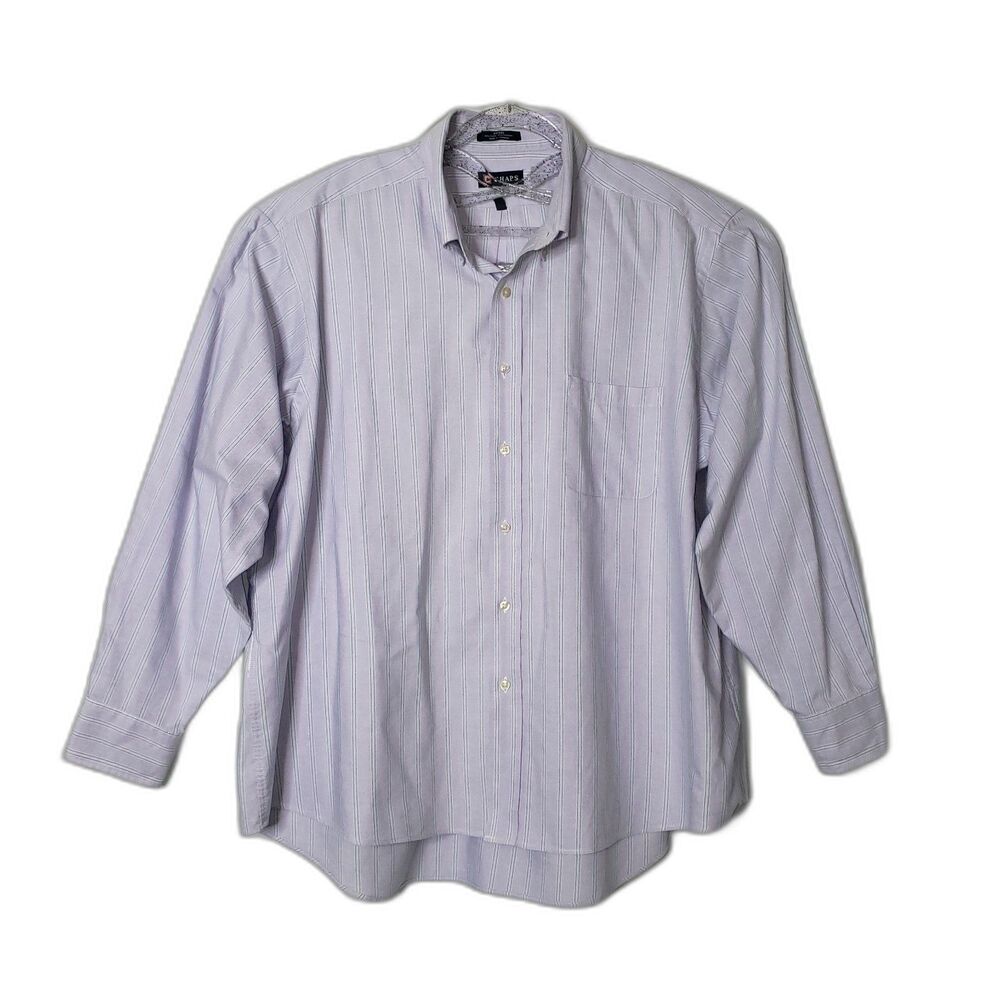 CHAPS Lavender Purple Button Down Dress Shirt Size XXL
